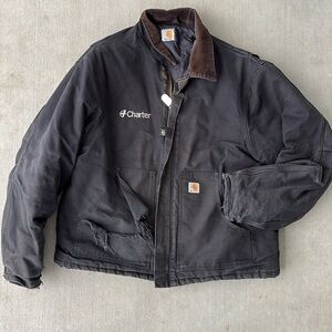 Carharrt J002 Black Duck Canvas Work Jacket 2XL Tall